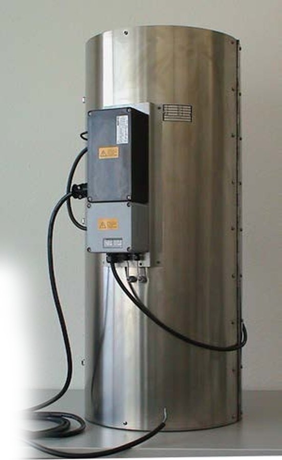 Incalzitor eltherm ELFL montat pe o butelie de gaz